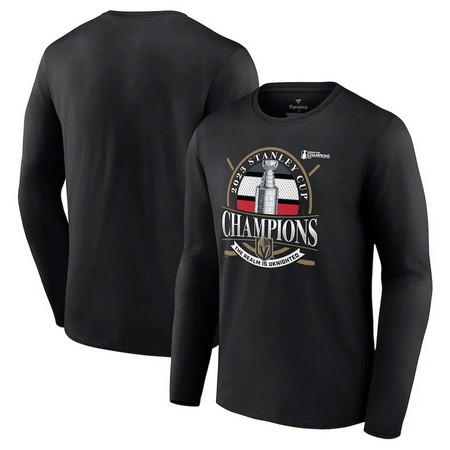 Men's Vegas Golden Knights Black 2023 Stanley Cup Champions Long T Shirt 306128
