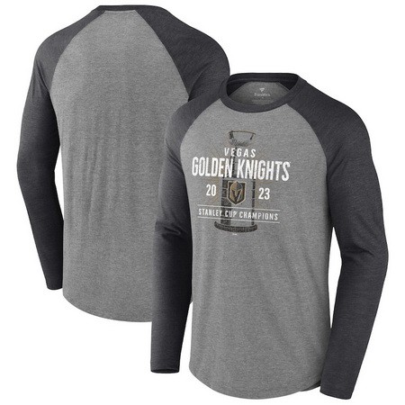 Men's Vegas Golden Knights Gray 2023 Stanley Cup Champions Long T Shirt 306129