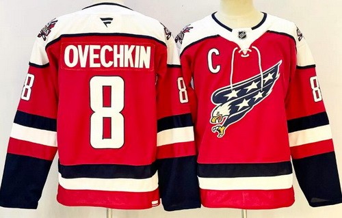 Men's Washington Capitals #8 Alex Ovechkin Red Alternate Authentic Jersey