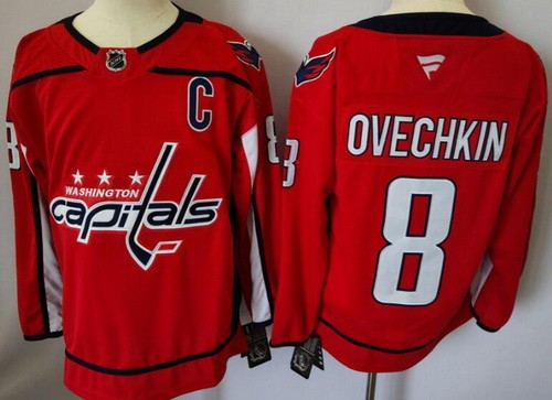 Men's Washington Capitals #8 Alex Ovechkin Red Fanatics Authentic Jersey