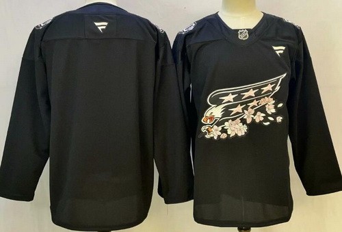 Men's Washington Capitals Blank Black 50th Authentic Jersey