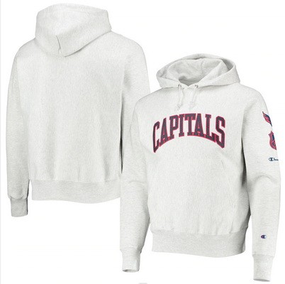 Men's Washington Capitals Gray Champion O&B Capsule II Pullover Hoodie