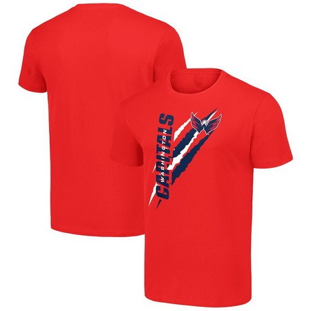 Men's Washington Capitals Starter Red Color Scratch T Shirt