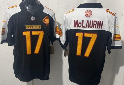 Men's Washington Commanders #17 Terry McLaurin Limited Black Thanksgiving FUSE Vapor Jersey