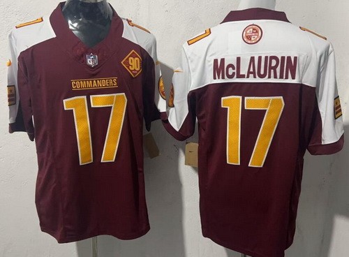 Men's Washington Commanders #17 Terry McLaurin Limited Red Thanksgiving FUSE Vapor Jersey