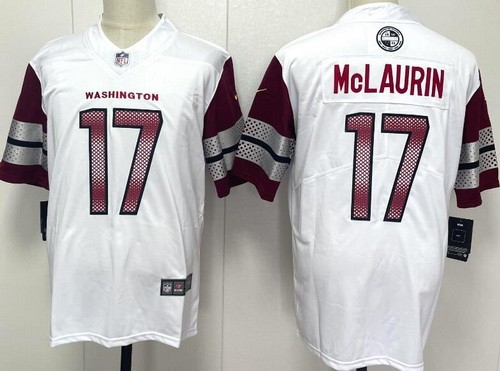 Men's Washington Commanders #17 Terry McLaurin Limited White Vapor Jersey