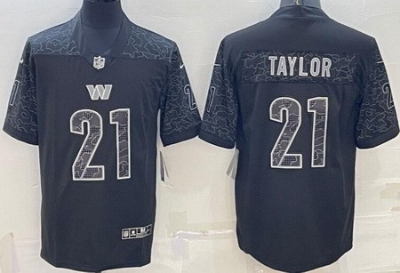 Men's Washington Commanders #21 Sean Taylor Limited Black RFLCTV Jersey