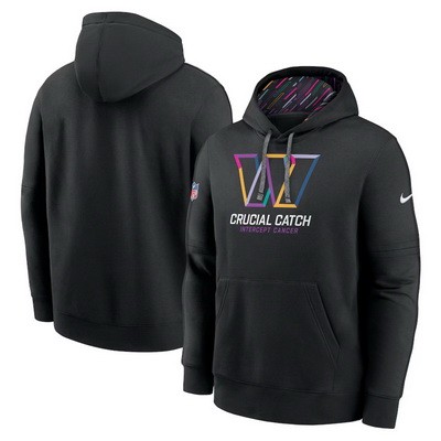 Men's Washington Commanders Black 2024 Crucial Catch Club Pullover Hoodie