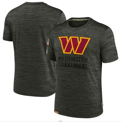 Men's Washington Commanders Gray 2022 Salute to Service Velocity Team T Shirt