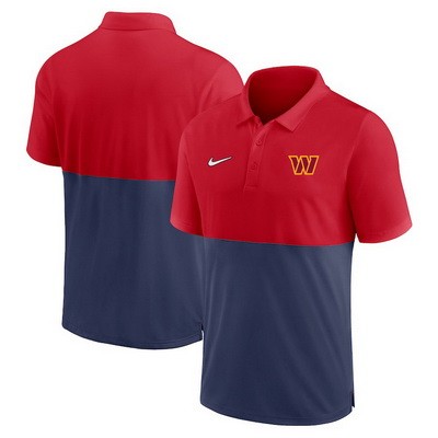 Men's Washington Commanders Red Navy Patchwork Polo