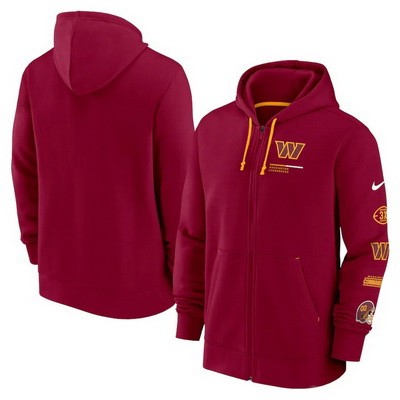 Men's Washington Commanders Red Surrey Full Zip Hoodie