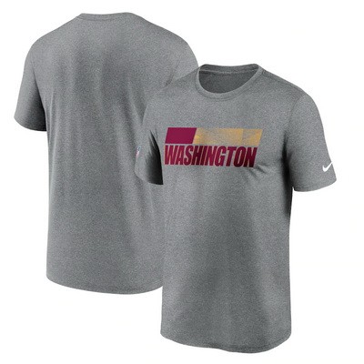 Men's Washington Football Team Gray Sideline Impact Legend Performance T Shirt 545