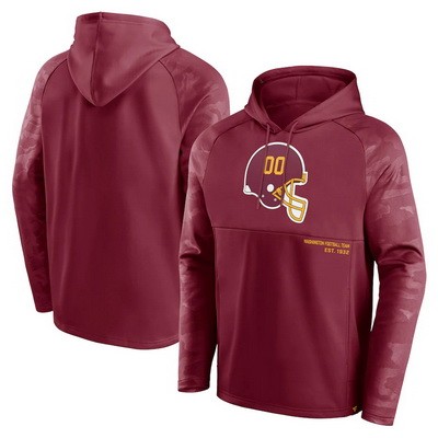 Men's Washington Football Team Red Shade Defender Raglan Pullover Hoodie