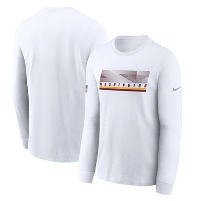 Men's Washington Football Team White Sideline Impact Legend Performance Long Sleeves T Shirt 601