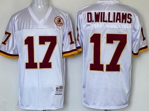 Men's Washington Redskins #17 Doug Williams White Throwback Jersey
