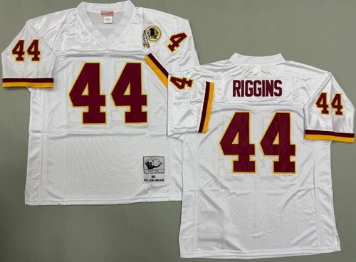 Men's Washington Redskins #44 John Riggins White 1982 Throwback Jersey