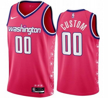 Men's Washington Wizards Custom Pink City Icon Heat Press Jersey