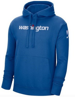 Men's Washington Wizards Royal 2021 City Edition Essential Logo Pullover Hoodie