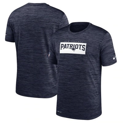 New England Patriots Marled Stadium Heathered Printed T Shirt 200826