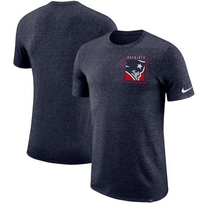 New England Patriots Marled Stadium Heathered Printed T Shirt 200841