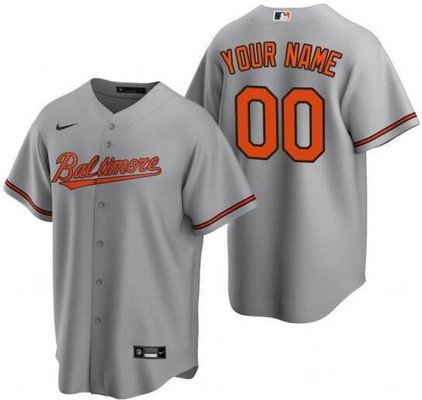 Toddler Baltimore Orioles Customized Gray Nike Cool Base Jersey
