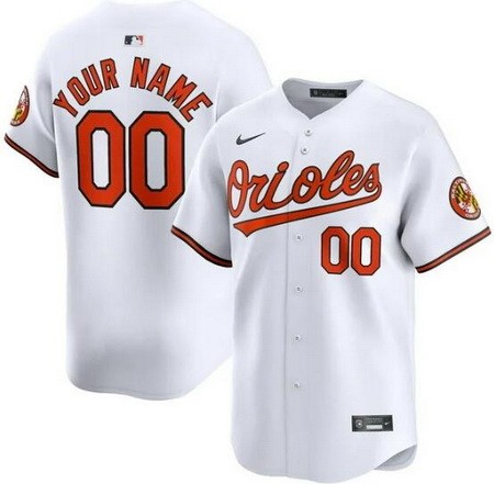 Toddler Baltimore Orioles Customized White Limited Jersey