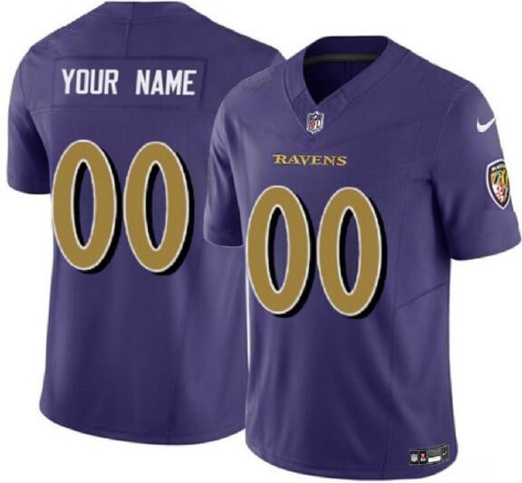 Toddler Baltimore Ravens Customized Limited Purple Alternate FUSE Vapor Jersey