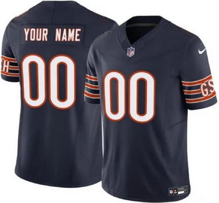 Toddler Chicago Bears Customized Limited Navy FUSE Vapor Jersey