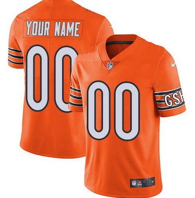 Toddler Chicago Bears Customized Limited Orange Vapor Jersey