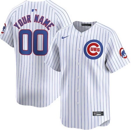Toddler Chicago Cubs Customized White Limited Jersey