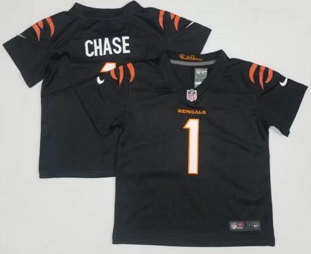 Toddler Cincinnati Bengals #1 Ja'Marr Chase Limited Black Vapor Jersey