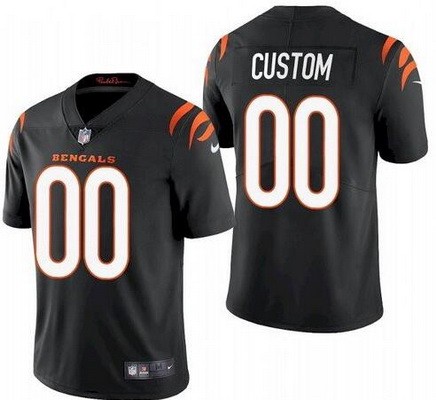 Toddler Cincinnati Bengals Customized Limited Black 2021 Vapor Jersey