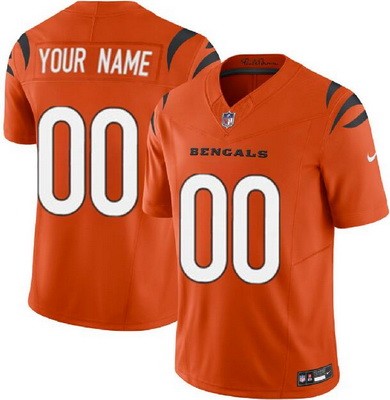 Toddler Cincinnati Bengals Customized Limited Orange FUSE Vapor Jersey