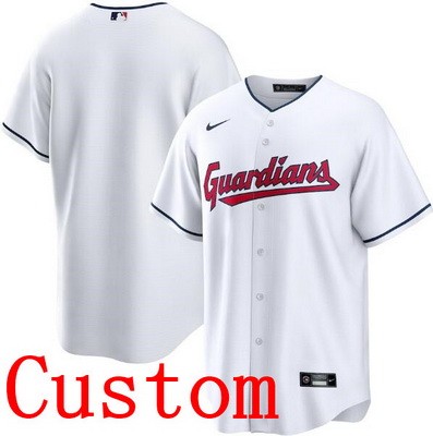 Toddler Cleveland Guardians Customized White Cool Base Jersey