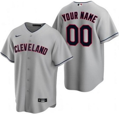 Toddler Cleveland Indians Customized Gray Nike Cool Base Jersey