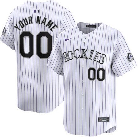 Toddler Colorado Rockies Customized White Limited Jersey