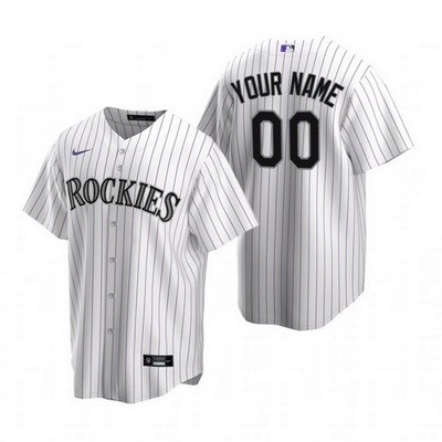 Toddler Colorado Rockies Customized White Stripes 2020 Cool Base Jersey