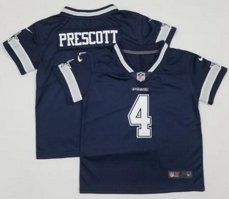 Toddler Dallas Cowboys #4 Dak Prescott Limited Navy Vapor Jersey