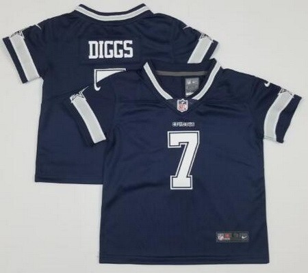 Toddler Dallas Cowboys #7 Trevon Diggs Limited Navy Vapor Jersey