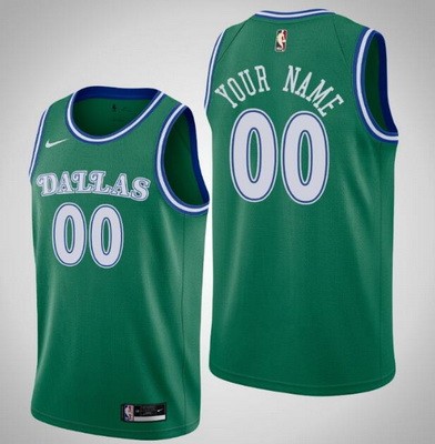 Toddler Dallas Mavericks Customized Green Classic Icon Swingman Jersey