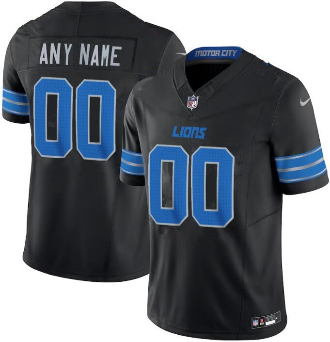 Toddler Detroit Lions Customized Limited Black 2024 FUSE Vapor Jersey