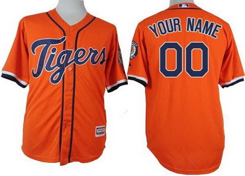 Toddler Detroit Tigers Customized Orange Cool Base Jersey
