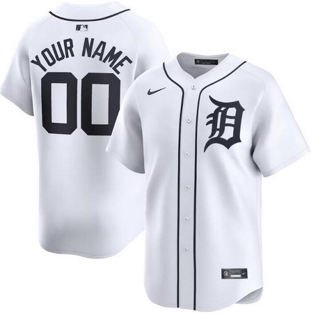Toddler Detroit Tigers Customized White Limited Jersey