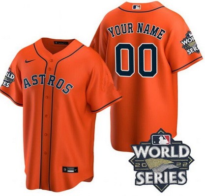 Toddler Houston Astros Customized Orange 2022 World Series Cool Base Jersey