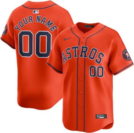 Toddler Houston Astros Customized Orange Limited Jersey