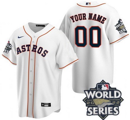 Toddler Houston Astros Customized White 2022 World Series Cool Base Jersey