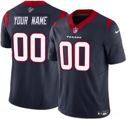 Toddler Houston Texans Customized Limited Navy FUSE Vapor Jersey