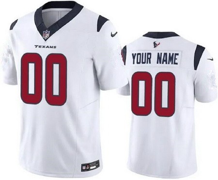 Toddler Houston Texans Customized Limited White FUSE Vapor Jersey