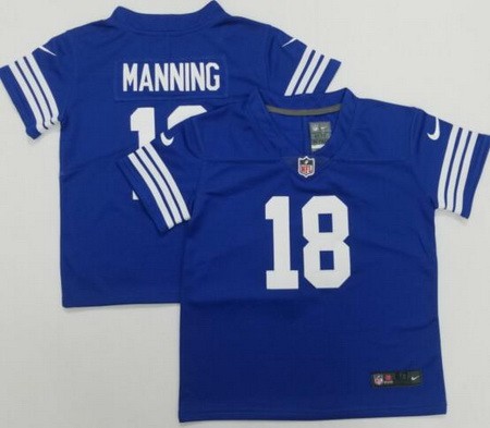 Toddler Indianapolis Colts #18 Peyton Manning Limited Blue Vapor Jersey