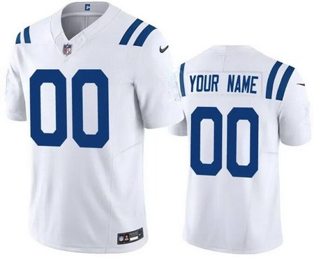 Toddler Indianapolis Colts Customized Limited White FUSE Vapor Jersey